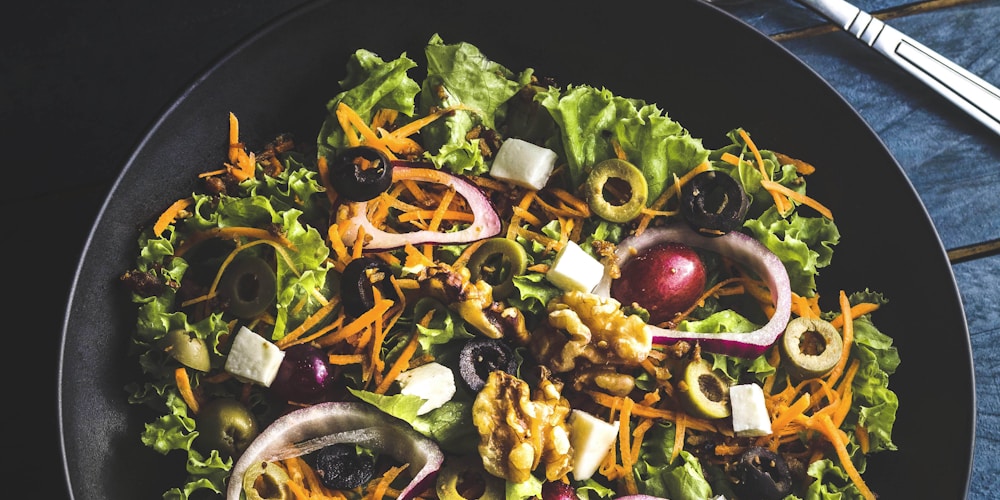 Fresh vegetables and ingredients prepared for a meal