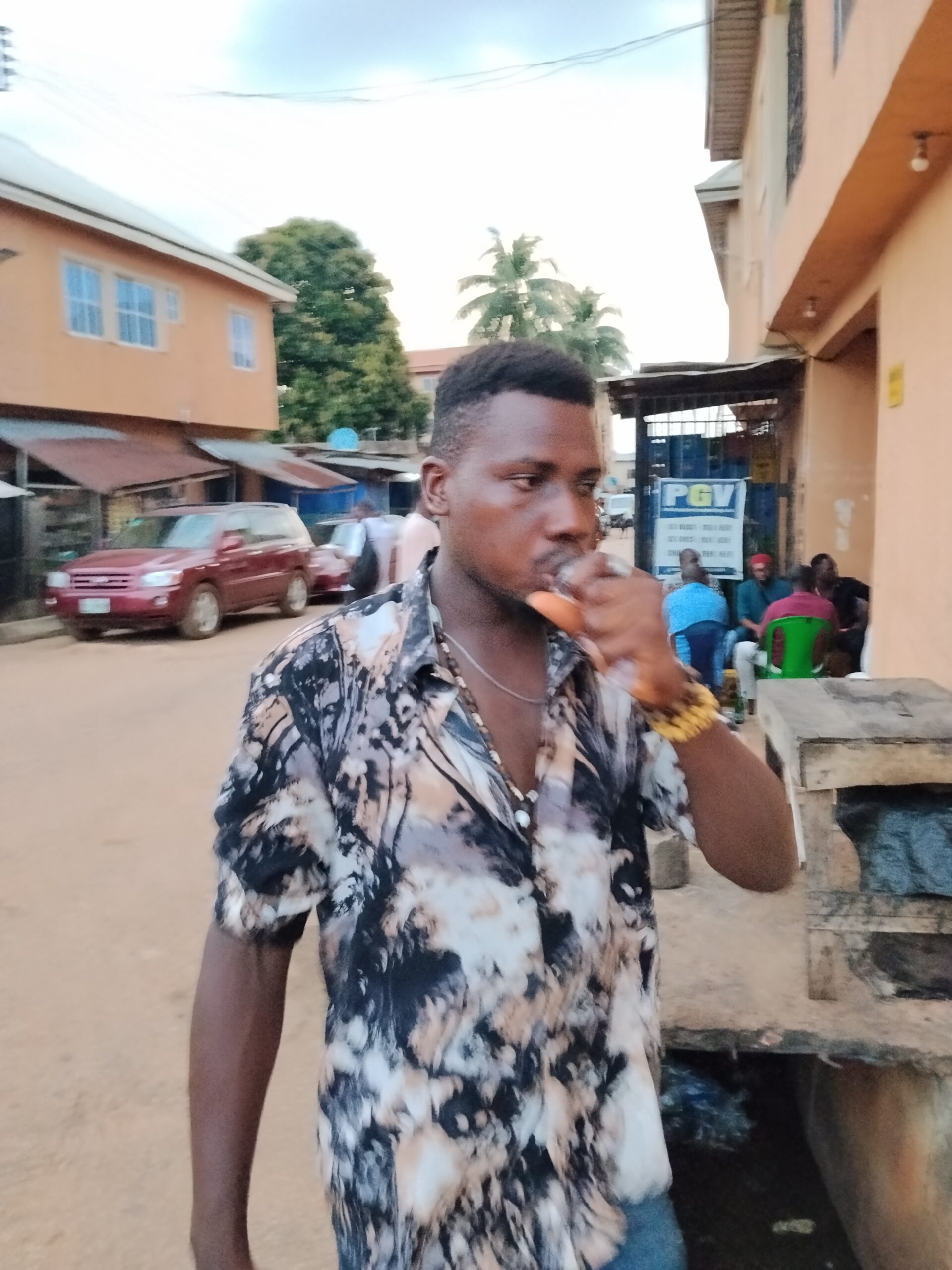 Man drinking water